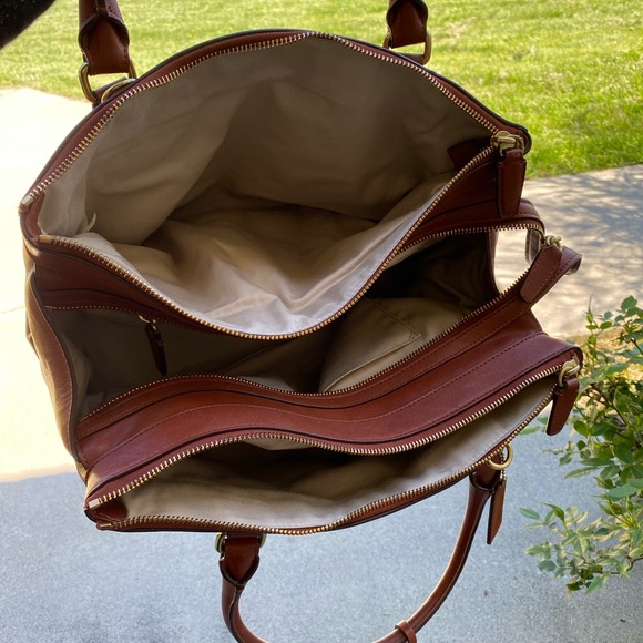 Coach Harper Sable Leather Satchel - Picture 6 of 8